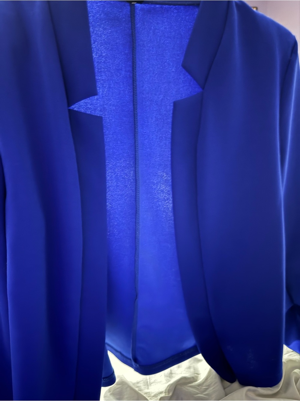 SHEIN Cobalt Open-Front Blazer